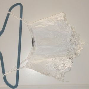 White Floral Crop Top